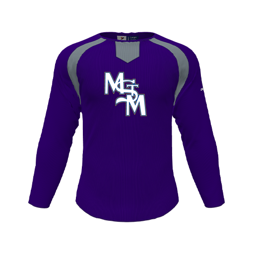 [CUS-DFW-PULL-FLC-CNK-LSL-PUR-YS-LOGO2] Pullover (Youth S, Purple, Logo 2)