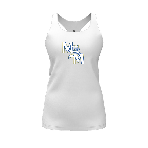 [FT0TRBWH-FYS-LOGO2] Decker Racerback Tank Top (Female Youth S, White, Logo 2)