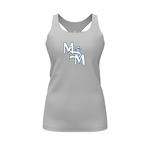 [FT0TRBGY-FYS-LOGO2] Decker Racerback Tank Top (Female Youth S, Gray, Logo 2)