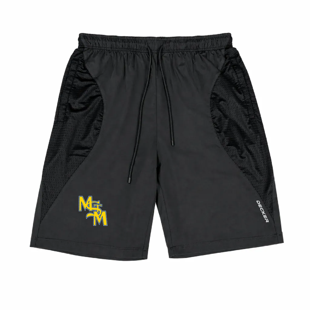 [CUS-DFW-SHOR-PER-CRV-BLK-YXXS-LOGO1] Decker Shorts (Curve Shorts) (Youth XXS, Logo 1)