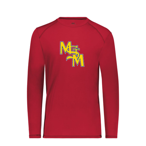 [6845.083.S-LOGO1] Men's SoftTouch Long Sleeve (Adult S, Red, Logo 1)