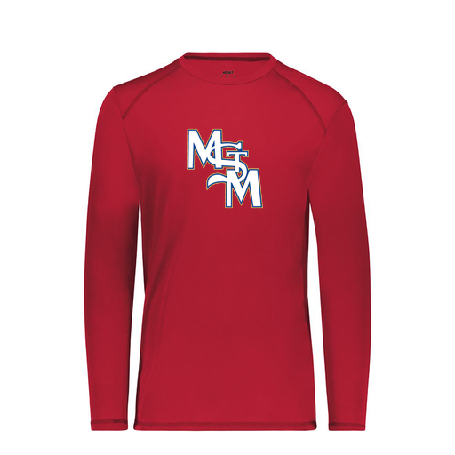[6845.083.S-LOGO2] Men's SoftTouch Long Sleeve (Adult S, Red, Logo 2)