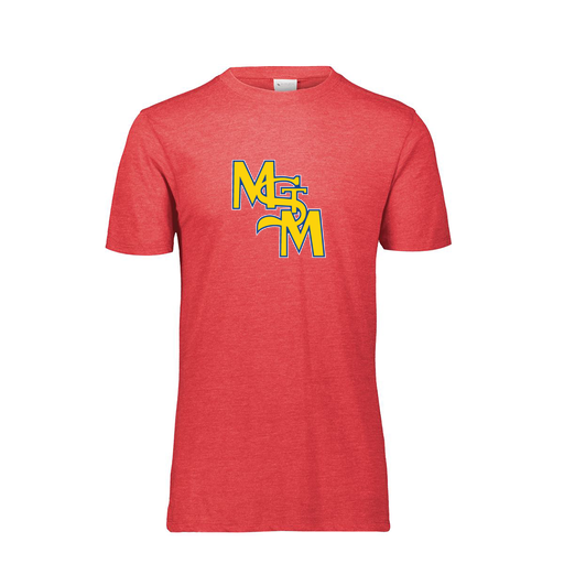 [FTSCUBRD-YS-LOGO1] Decker Youth Tri-Blend T-Shirt - Short Sleeve (Youth S, Red, Logo 1)