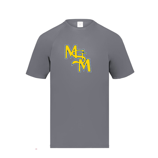 [2791.059.S-LOGO1] Youth Smooth Sport T-Shirt (Youth S, Gray, Logo 1)