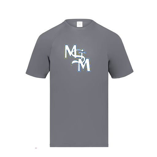 [2791.059.S-LOGO2] Youth Smooth Sport T-Shirt (Youth S, Gray, Logo 2)