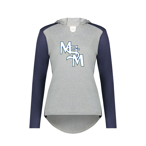 [6902.29V.XS-LOGO2] Ladies Vintage Hoodie (Female Adult XS, Navy, Logo 2)