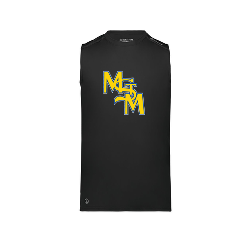 [222593.080.S-LOGO1] Men's CoolDry TankTop (Adult S, Black, Logo 1)