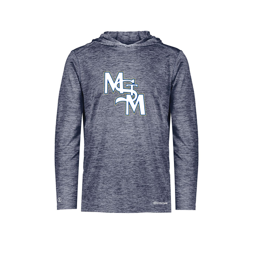 [FOLHCGNV-AS-LOGO2] Decker Men's Charge Hoodie (Adult S, Navy, Logo 2)