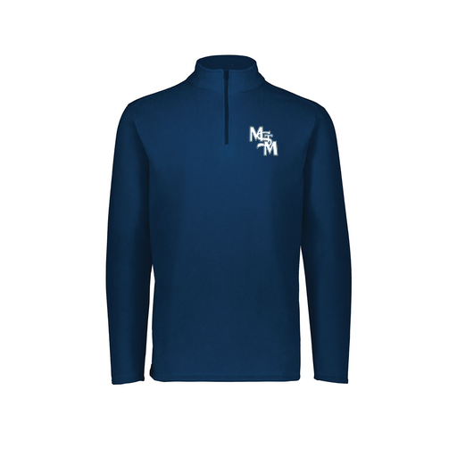 [6863.065.XS-LOGO2] Men's MicroFleece 1/4 Zip Pullover (Adult XS, Navy, Logo 2)