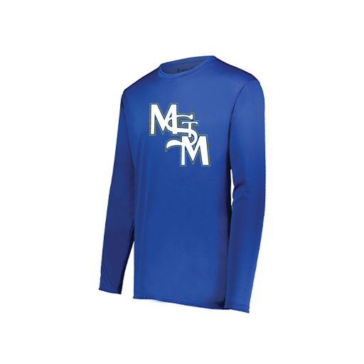 [222822.060.XS-LOGO2] Men's LS Smooth Sport Shirt (Adult XS, Royal, Logo 2)