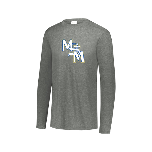 [FTLCUBGY-AXS-LOGO2] Decker Men's Tri-Blend T-Shirt - Long Sleeve (Adult XS, Gray, Logo 2)