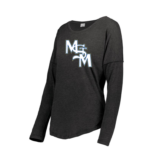 [FTLCUBBK-FAXS-LOGO2] Decker Women's Tri-Blend T-Shirt - Long Sleeve (Female Adult XS, Black, Logo 2)